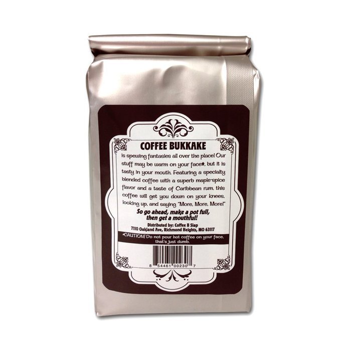 Coffee Bukkake - Mouth Worthy Blended Coffee Flavored with Maple/Spice & Caribbean Rum - Wholebean 12oz N2