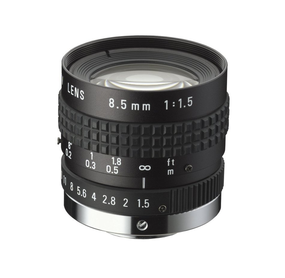 Ricoh FL-CC0815B-VG 2/3" 8.5mm F1.5 Manual Iris C-Mount Lens w/ Locking Screws