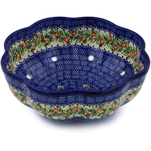 Ceramika Bona H0771H Polish Pottery Ceramic Colander Hand Painted, 9-Inch