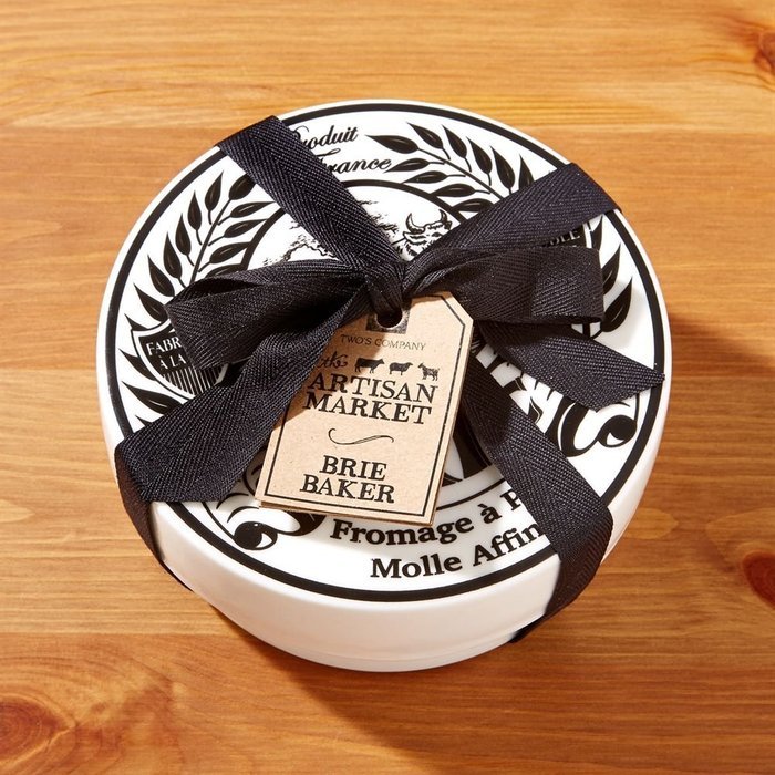 Two's Company Ceramic The Artisan Market Brie Baker, White N3