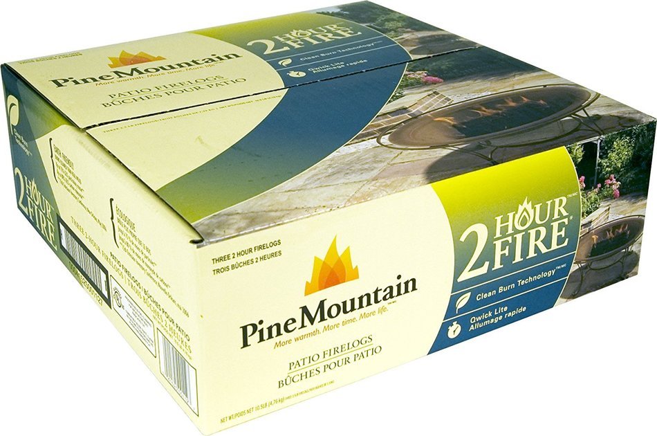 Pine Mountain Patio Firelog, 2-Hour Burn Time (Pack of 3). N2