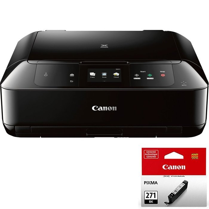 Canon PIXMA MG7720 Wireless Inkjet All-In-One Printer w/ CLI-271 Black Ink Bundle includes MG7720 Printer and...