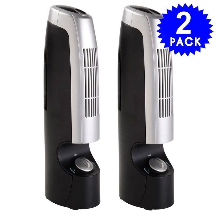 MasterPanel - 2 PCS Mini Ionic Whisper Home Air Purifier & Ionizer Pro Filter 2 Speed #TP3294 N2