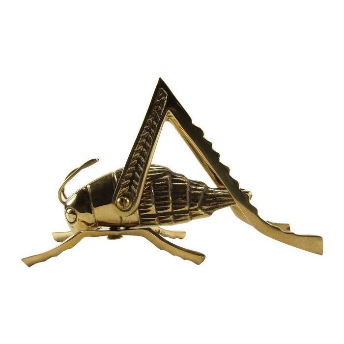 Solid Brass Lucky Cricket Rustic Fireplace Hearth/Mantle Decor N3