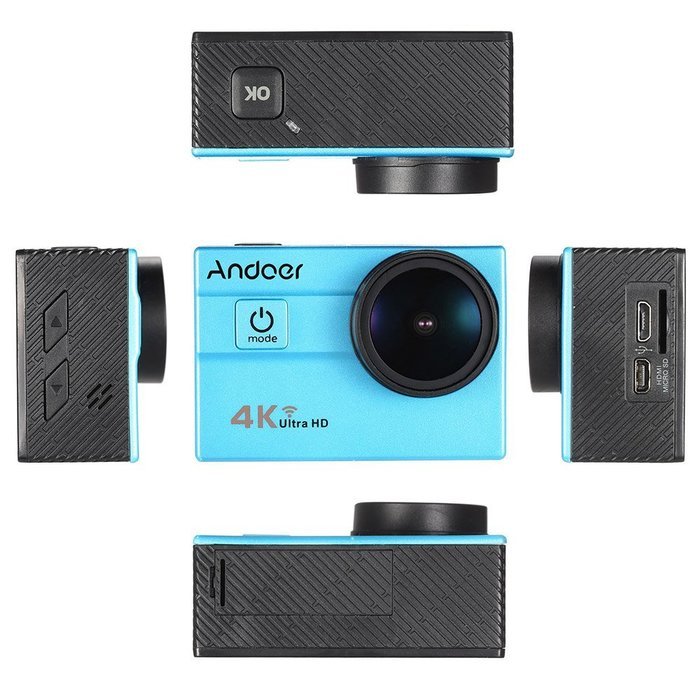 Andoer 2.0" LCD 4K WiFi Ultra HD Action Sports Camera 16MP 25FPS 1080P 60FPS 4X Zoom 25mm 173 Degree with 8in1... N5