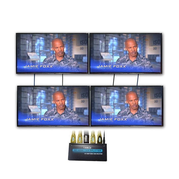 LinkS 1x8 8 Ports HDMI Powered Splitter for Full HD 1080P & 3D Support (One Input To Eight Outputs) N7
