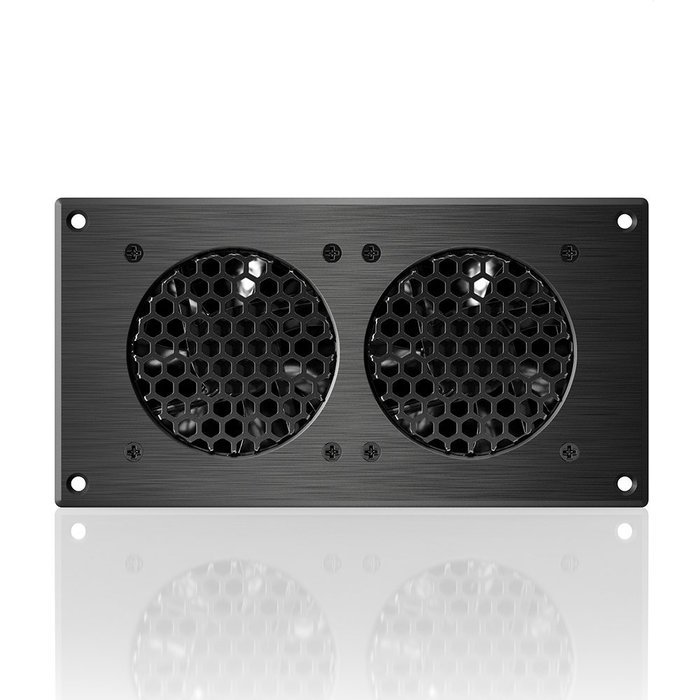 AC Infinity AIRPLATE S7, Quiet Cooling Fan System 12" with Speed Control, for Home Theater AV Cabinets N3