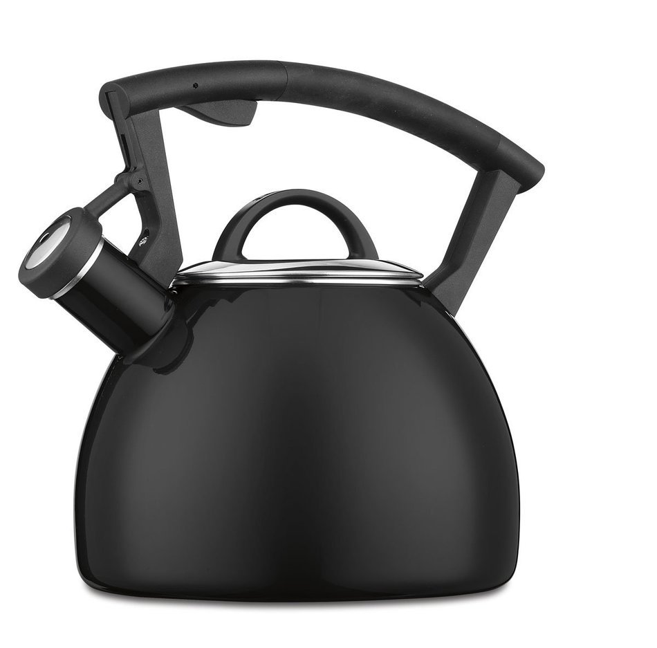 Cuisinart CTK-EOS14BK Bravo Enamel-on-Steel Stovetop Teakettle, Black