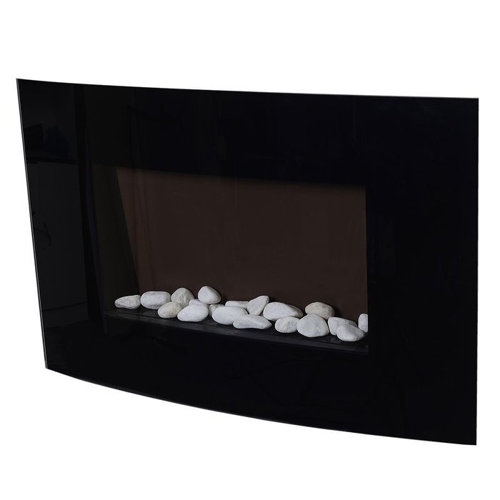 35"x22" 1500w Adjustable Electric Wall Mount Fireplace Heater Xl Large with Remote N2