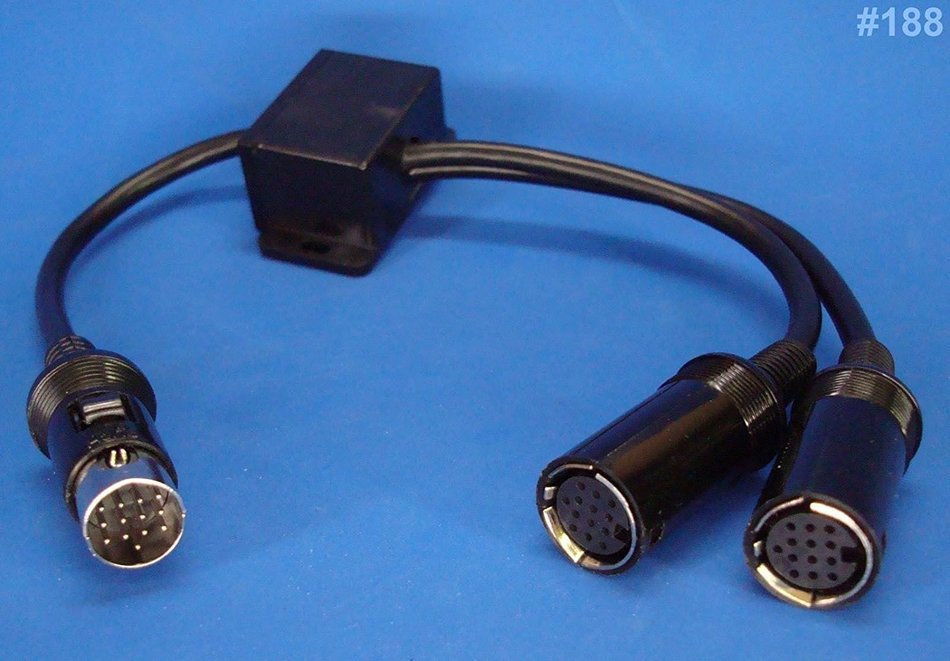 13-PIN Y ADAPTER T SPLITTER 1 MALE 2 FEMALE CABLE PATCH CORD AUDIO LEAD FOR CLARION C-BUS. GETWIREDUSA #188C N3