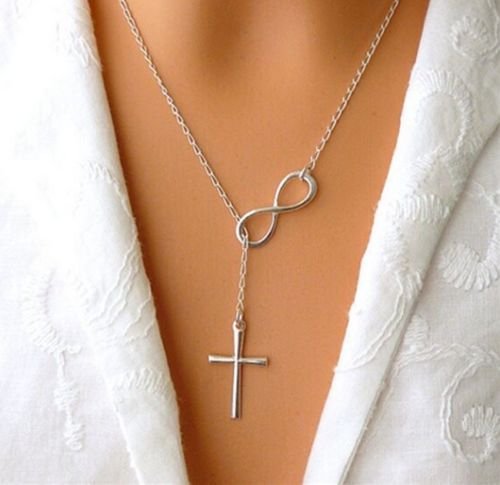 New Cross Pendant Chain Choker Chunky Bib Statement Necklaces For Women Jewelry N2
