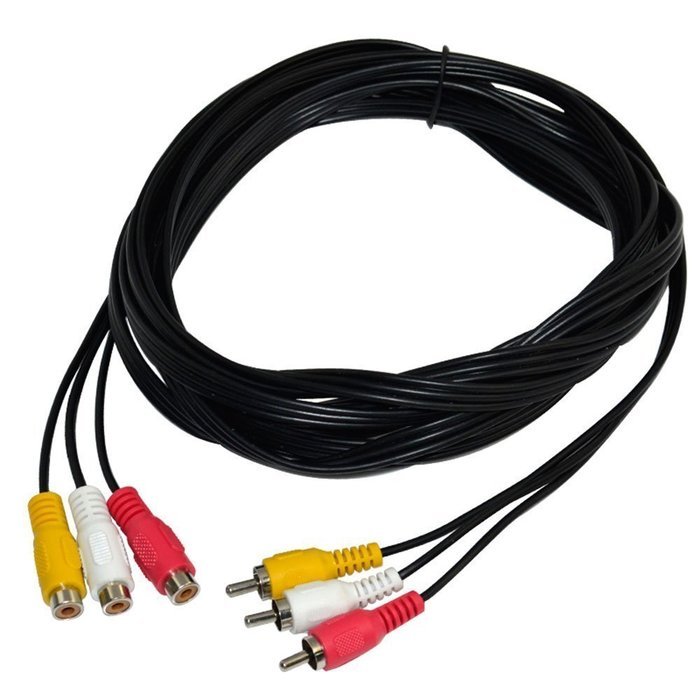 MagicW 15ft 3RCA Male to Female Audio Composite Extension Video Cable DVD AV TV UK 3RCA Audio Vedio Cable