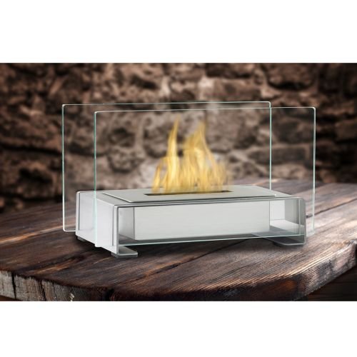 Stainless Steel Toulouse Tabletop Ethanol Fuel Fireplace