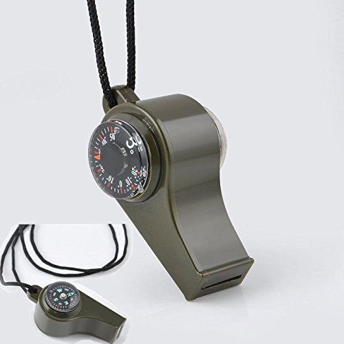 Hiking 3 in1 Outdoor Camping Emergency Survival Gear Whistle Compass Thermometer N8