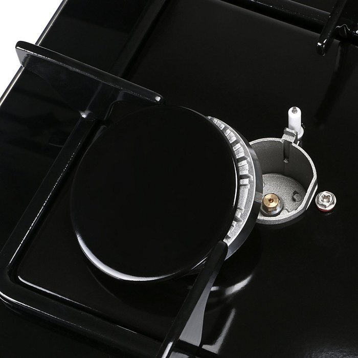Euro Style 28" Black Glass 4 Burner Built-In Stove NG Natural Gas Cooktop Cooker N5