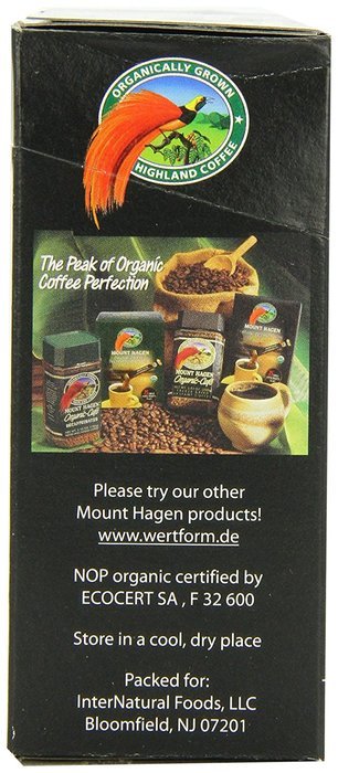 Mount Hagen Organic Instant Regular Coffee, 25 Count Single Serve packet Net wt 1.76 oz (50g) N10