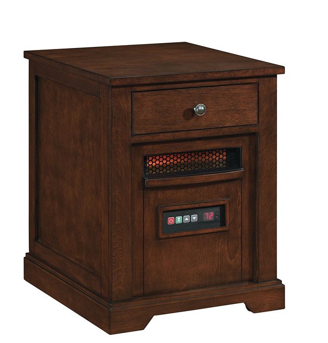 Portable Infrared Quartz Heater with Drawer, Cherry N2