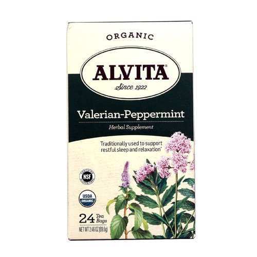 Alvita Tea, Organic Valerian Peppermint, 24 Count