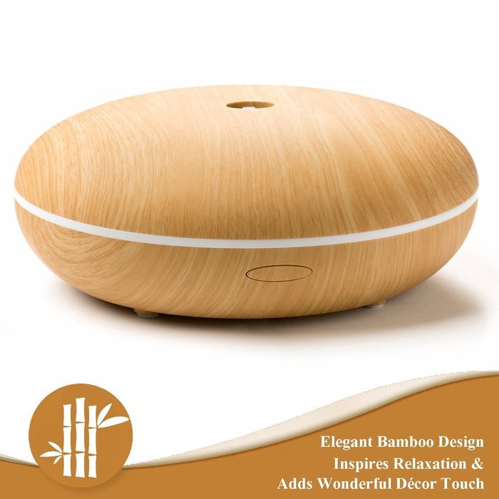 Bamb&uuml;si by Belmint Whisper-Quiet Ultrasonic Essential Oil Diffuser & Cool Mist Humidifier | Features 7-Color LED... N6