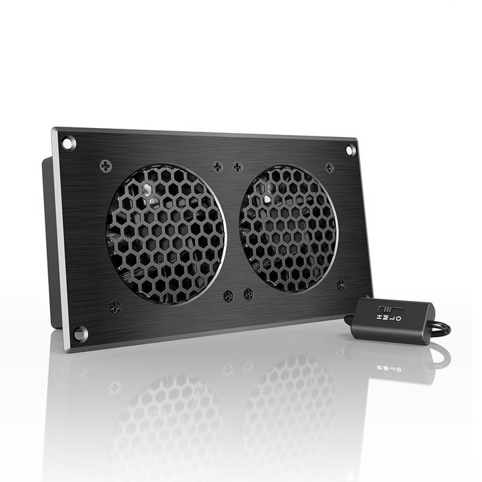 AC Infinity AIRPLATE S7, Quiet Cooling Fan System 12" with Speed Control, for Home Theater AV Cabinets N5