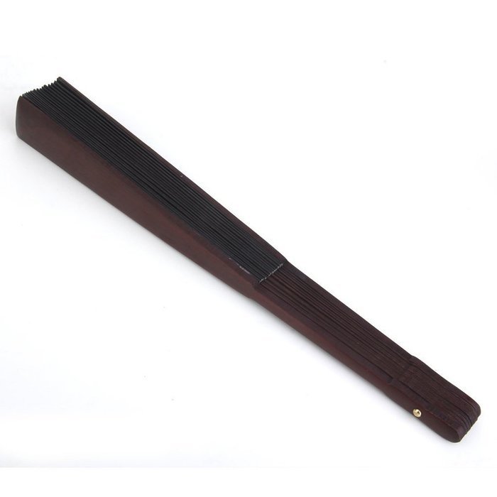 WINOMO Men Portable Folding Bamboo Hand Fan Wedding Party Gift (Black) N8