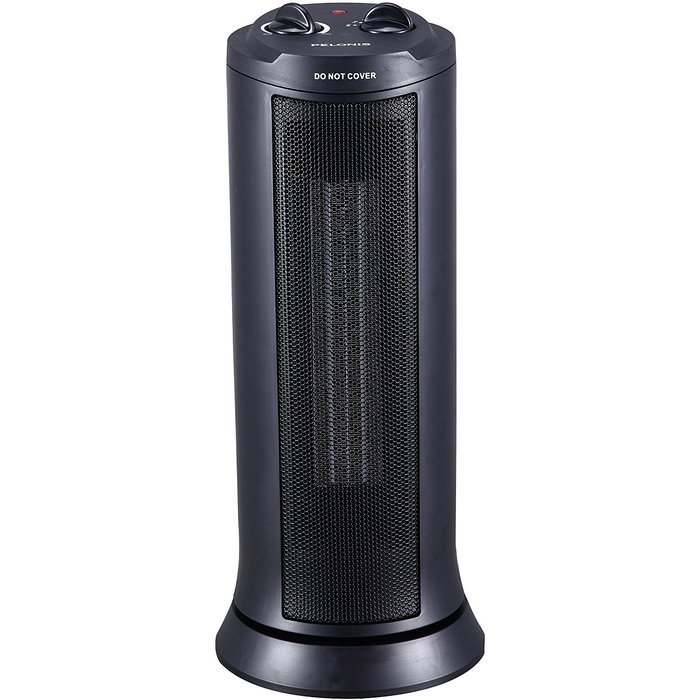 Midea 17" Tower Ceramic Heater with Thermostat, Black