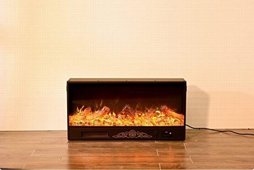 Embedded Fireplace Electric Insert Heater Glass Flame Remote Control N5