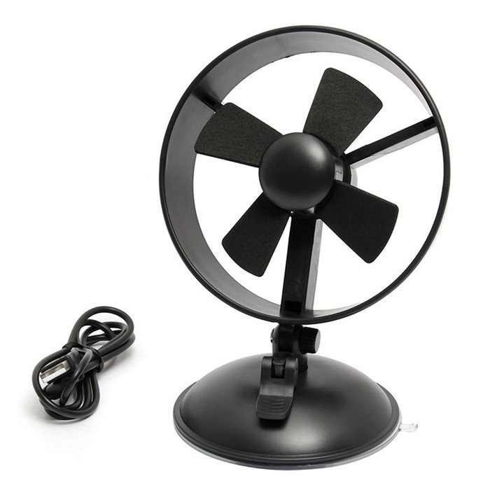 JZHY USB Fan Small Mini Desk Table Foldable Fan with Sucker, EVA Blades, Quiet, Two mode Speed, Personal for Home... N4