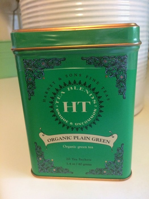 Harney and Sons HT ORGANIC PLAIN GREEN Tea 20 ct tea tin