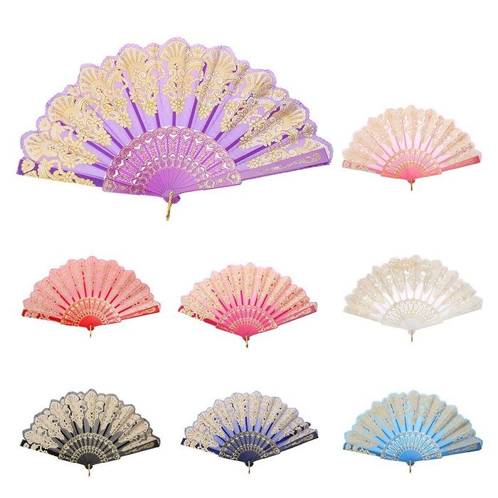 Chinese Foldable Trim Hand Fan Wing Chun Dancing Fan - Fuchsia N6