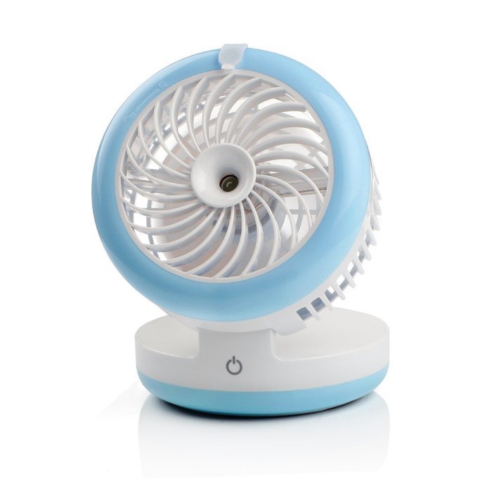 Pojazia Mini USB Output Electric Fan Rechargeable Humidifier Misting Fan (Pink) N8