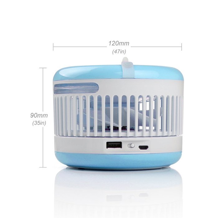 Pojazia Mini USB Output Electric Fan Rechargeable Humidifier Misting Fan (Pink) N10
