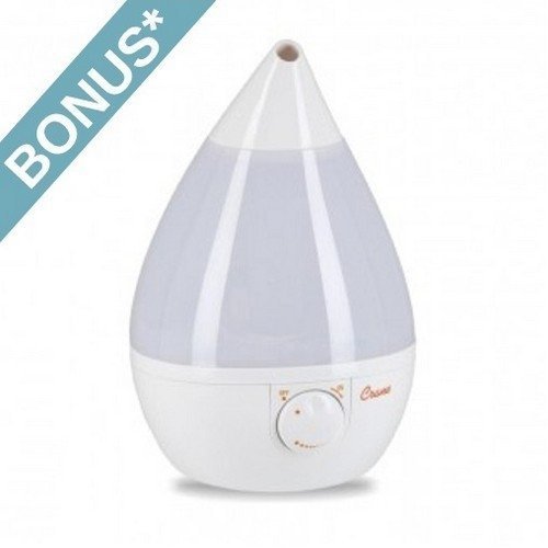 Crane White Drop Shape Ultrasonic Cool Mist Humidifier (Quantity of 1)