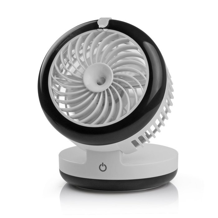 Pojazia Mini USB Output Electric Fan Rechargeable Humidifier Misting Fan (Pink) N11