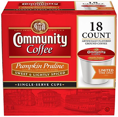 Community Coffee Pumpkin Praline Single-Serve Coffee, 18 Count N2