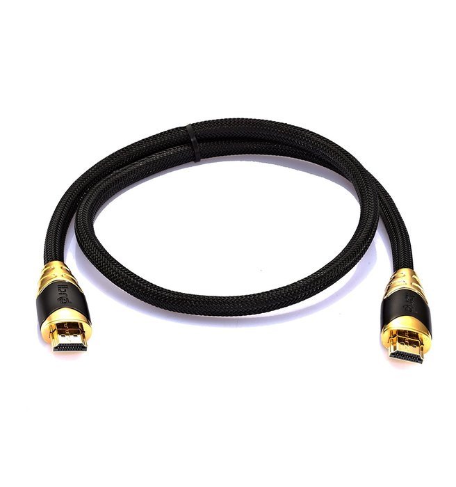 IBRA&reg; 2.4Feet (75Cms) High Speed PRO GOLD BLACK Range HDMI 2.0/1.4a HDMI Cable 3D 2160p PS4 SKY HD 4K Ultra HD... N2