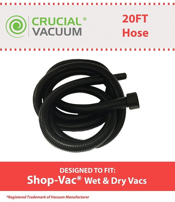 Shop-Vac, Craftsman & Ridgid Replacement Hose Stretches to 20FT Fits Wet & Dry Vacs with 2-1/4 inch Cuff, Designed...