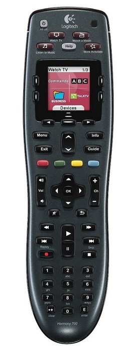 Remote Control Logitech 915-000162 Harmony 700 Rechargeable 6 Device Universal Remotes with Color Screen (Black)