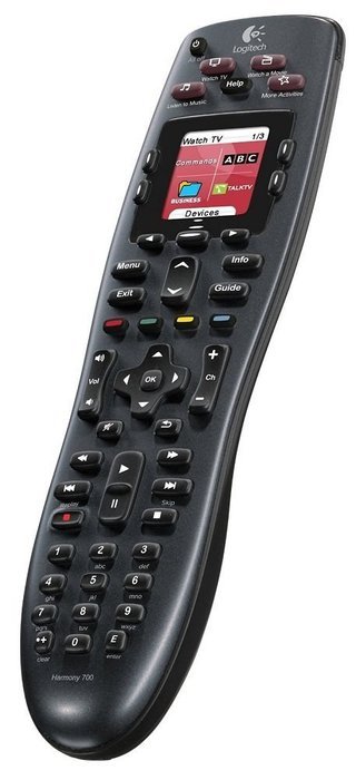 Remote Control Logitech 915-000162 Harmony 700 Rechargeable 6 Device Universal Remotes with Color Screen (Black) N2