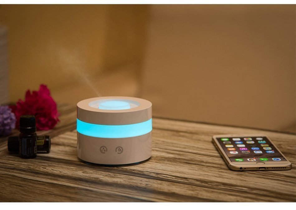 QH 100ml Colorful LED Light Aroma Humidifier (White) N2