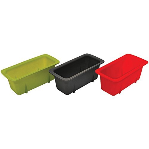 New STARFRIT 080335-006-0000 Silicone Mini Loaf Pans, Set of 3