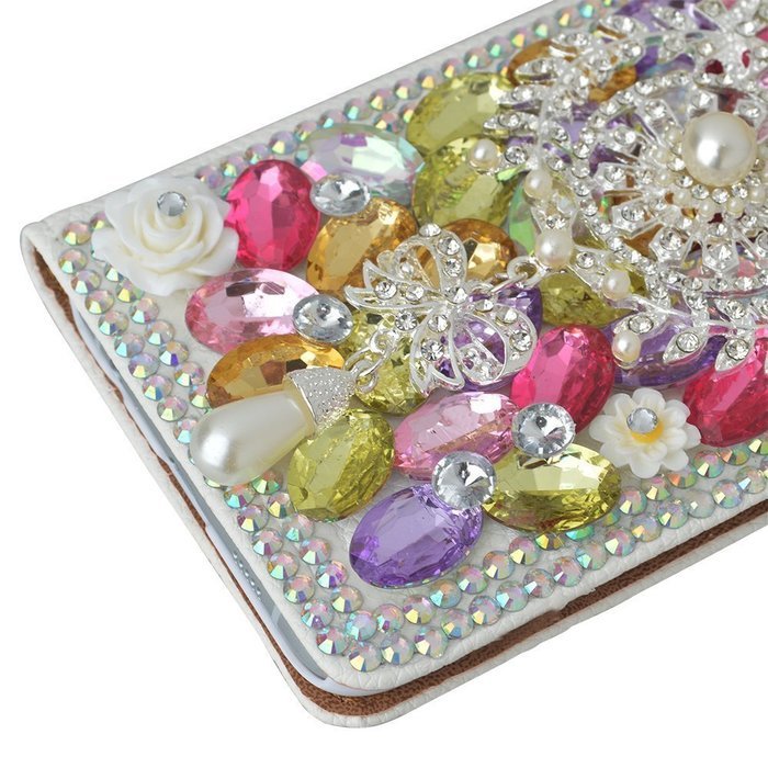 Note 5 Case, Galaxy Note 5 Case,Yaheeda Premium PU Leather [3D Metal Accessory ] Bling Diamond Crystal [Card Slot... N33