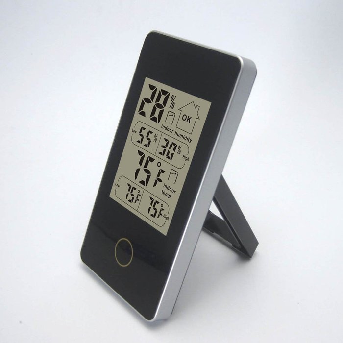 DYKIE RS8428B5-BK Indoor Thermometer Hygrometer Monitor Black N2