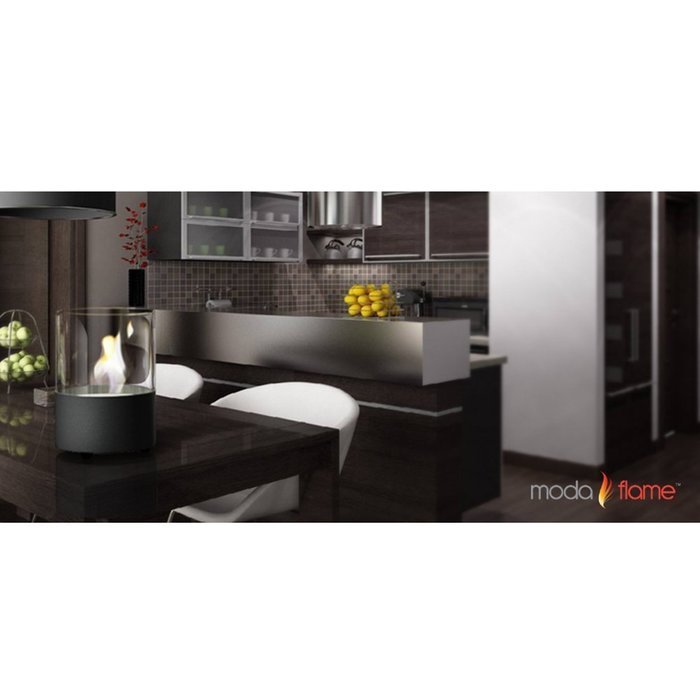 Moda Flame Lit Table Top Firepit Bio-ethanol Fireplace in Stainless Steel N9