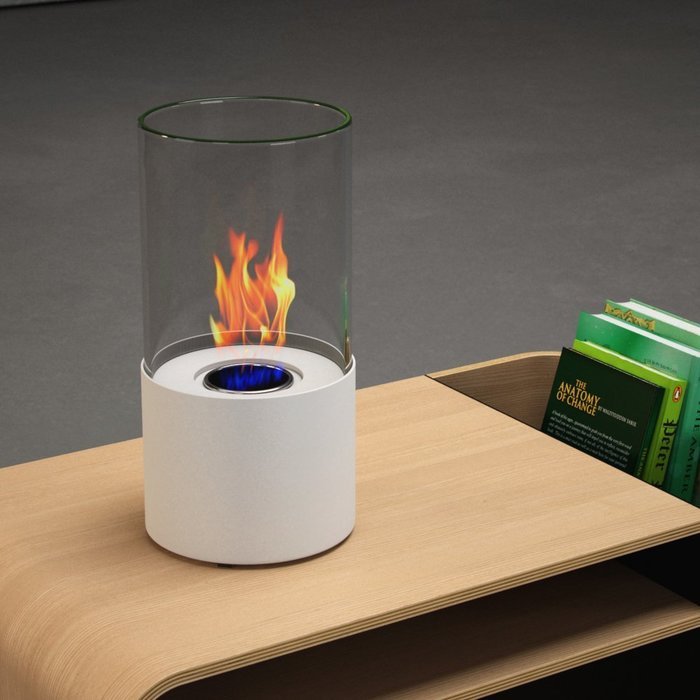 Moda Flame Lit Table Top Firepit Bio-ethanol Fireplace in Stainless Steel N12