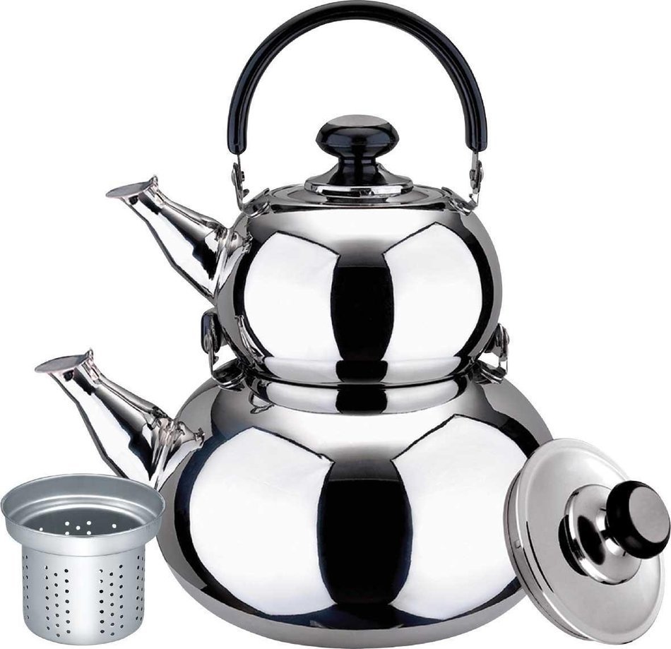 Stainless Steel Double Tea Kettle N2