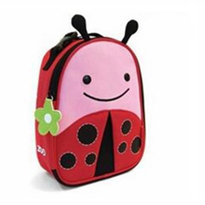KAKA(TM) Lovely Animal Kids Children Nursery Canvas Schoolbag Hand Bag Outdoor Insulation Meal Package (Ladybug)