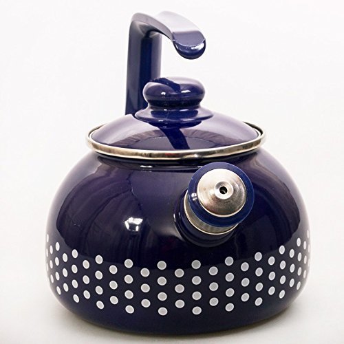 Sweet Pea Enamel Kettle. 2.1-qt. Dark Blue N2