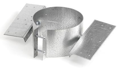 Chimney 77887 8 in. Superpro Roof Support Kit - Galvanized