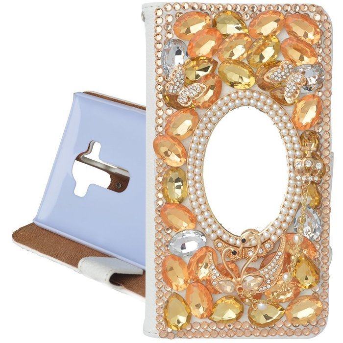 Note 5 Case, Galaxy Note 5 Case,Yaheeda Premium PU Leather [3D Metal Accessory ] Bling Diamond Crystal [Card Slot... N36